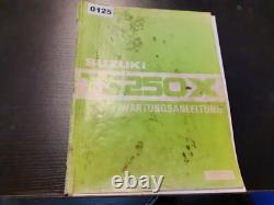 0125 Motorcycle Workshop Manual Suzuki TS 250 X Service Manual + Supplement