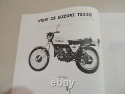 09.1976 Suzuki TS 250 Workshop Shop Repair Service Manual Shop Manual