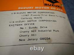 1970 Suzuki Ts125 Ts 125 II Duster Hustler Catalogue Manual 69 70 71 72