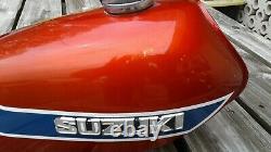 1973 Suzuki Tc100 Ts100 Ruby Red Factory Gas/fuel Tank #41100-25400-712
