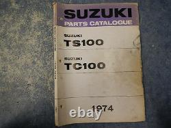 1974 Suzuki Ts100 Tc100 Noncho Blazer Parts Catalogue Manual Ts Tc 100 72 74 75