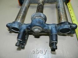 1980 Suzuki TS 125 TS125 Front Fork Suspension Triple Clamps OEM (DS 100)