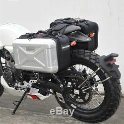 2 Pcs Hard ABS&PC Motorcycles ATVs Side Luggage Storage Box Saddle Bag Universal
