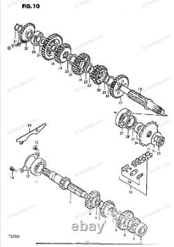 72-81 TS250 SAVAGE ER ERN ERT ERX New Genuine SUZUKI 2nd Driven Gear 24321-30000