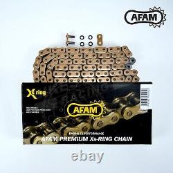 Afam Upgrade Gold 520 Pitch 112 Link Chain fits Suzuki TS250X RH 1985-1989