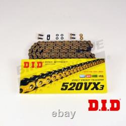 DID 520 Pitch VX3 Gold Chain to fit Suzuki TS200R 1990-1992