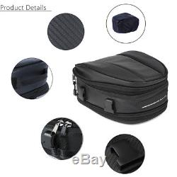 Durable Motorcyle Seat Bag Saddle Pack with Non-slip Bottom +Cover+Buckle Strap