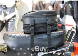 Durable Motorcyle Seat Bag Saddle Pack with Non-slip Bottom +Cover+Buckle Strap