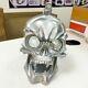 Handmade Resin Motorcycle Skull 1x Headlight Lamp Led For Harley Chopper Bike Sc