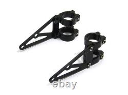 Headlight Brackets for Motorbike Cafe Racer 37mm Black Fork Mounted
