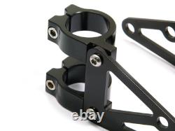 Headlight Brackets for Motorbike Cafe Racer 37mm Black Fork Mounted