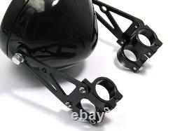 Headlight Brackets for Motorbike Cafe Racer 37mm Black Fork Mounted Headlight Brackets for Motorbike Cafe Racer 37mm Black Fork Mounted
