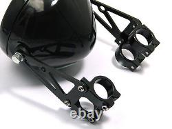 Headlight Brackets for Motorbike Cafe Racer 37mm Black Fork Mounted