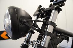 Headlight Brackets for Motorbike Cafe Racer 37mm Black Fork Mounted