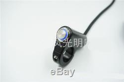 LED Indicator Waterproof 7/8 Motorcycles Handlebar Headlight Brake Lamp Switch