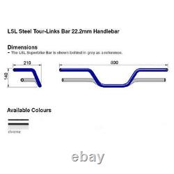 LSL Tour Links Bar Steel Handlebar CHR 22.2mm Suzuki TS 50 / 80 1981