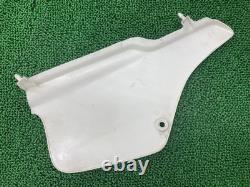 Left side cover, white, 03D, Suzuki TS200R, genuine motorcycle part, SH12A