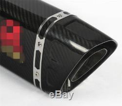 New 51mm Carbon Fiber Glossy Motorcycle ATV Modified Exhaust Muffler Tail Pipe