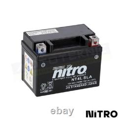 Nitro AGM Gel Battery + Charger fits Suzuki TS 50 X Automatique France 1990-1996