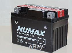 Numax YTX4LBS Battery Suzuki 50cc Tune50, TS 50, X, XA, XK, UZ50X, X5, ZILION