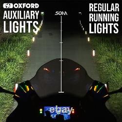 Oxford EL380 Motorcycle Auxiliary DRL LED Lights 22-28mm Bars Fits SUZUKI TS185