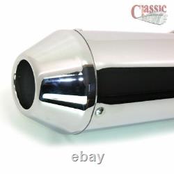 Pair Of Short Megaphone Silencers To Suit Classic Bike