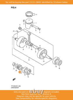 SUZUKI Gear, Primary Drive (nt16), 21111-28001 OEM