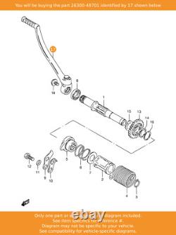 SUZUKI Lever Assy, Kick Starter, 26300-48701 OEM