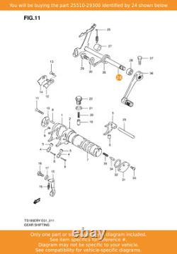 SUZUKI Shaft, Gear Shifting, 25510-29300 OEM