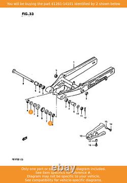 SUZUKI bushing Swing Arm P, 61261-14101 OEM