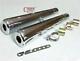 Short Oval Megaphone Silencers Ideal For Yamaha Xs400 Cafe Racer