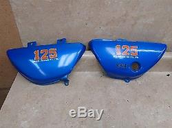 Suzuki 125 TS DUSTER TS125 Used Good Right Left Side Cover Set 1975 SB67