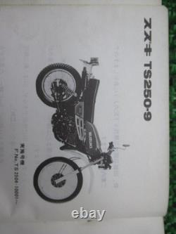 Suzuki Hustler 250 Parts List, Genuine Motorcycle Maintenance Manual, TS2504