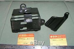 Suzuki NOS Battery Holder & Plate / Box & Lid TS250 #41540-30000 & #41561-30000