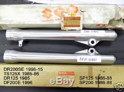 Suzuki SP125 SP200 DF200 DR200 DR125 TS125 Fork Outer Tube L & R NOS 51131-01A01