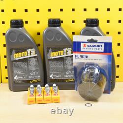 Suzuki SV 650 Oil Change Set Original Oil Filter Spark Plugs Cypacc Oil 10W40