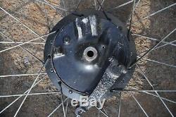 Suzuki TS 100 125 front and rear wheels and brakes plates shoes