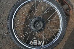 Suzuki TS 100 125 front and rear wheels and brakes plates shoes