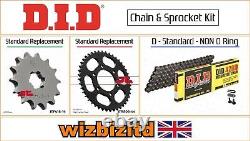 Suzuki TS100 1973-1977 Motorcycle DID Black D Chain and Sprocket Kit