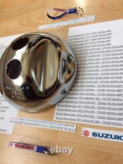 Suzuki Ts400 Ts185 Gt185 Gt250 Gt380 Gt500 Chrome Headlight Shell 51810-30000