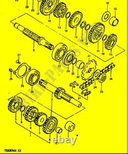 TS50ER OR50 RM50 RM80 NEW Genuine SUZUKI 3rd Drive Gear P/No. 24231-46000