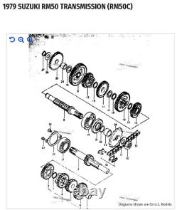 TS50ER OR50 RM50 RM80 NEW Genuine SUZUKI 3rd Drive Gear P/No. 24231-46000