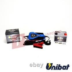 Unibat ULT1B Motorcycle Battery and Charger for Suzuki TS 125XU 1986-1990