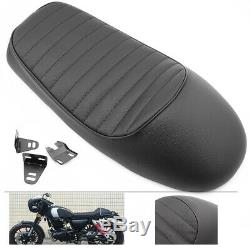 Universal Black For Motorbike Custom Leather Cafe Racer Type Seat Hump Cushion