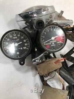 Vintage Suzuki TS185 OEM Speedometer Headlight Mount W Wires