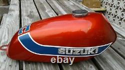 1973 Suzuki Tc100 Ts100 Ruby Red Factory Réservoir De Gaz/carburant #41100-25400-712