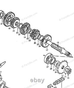 72-81 TS250 SAUVAGE ER ERN ERT ERX Nouvel engrenage d'entraînement SUZUKI authentique 24321-30000