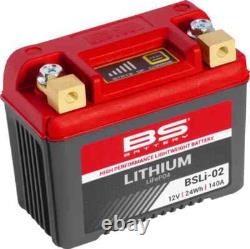 Batterie de moto Lithium BS BSLi-02 12V 140A 24Wh S'ADAPTE À SUZUKI TS 185 ER 1995