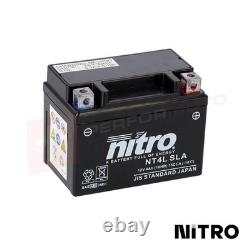 Batterie gel AGM Nitro et chargeur DC4 pour Suzuki TS 50 XK 1984-2002