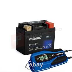 Batterie lithium Shido et chargeur DC4 adaptés à Suzuki TS 50 W 1986